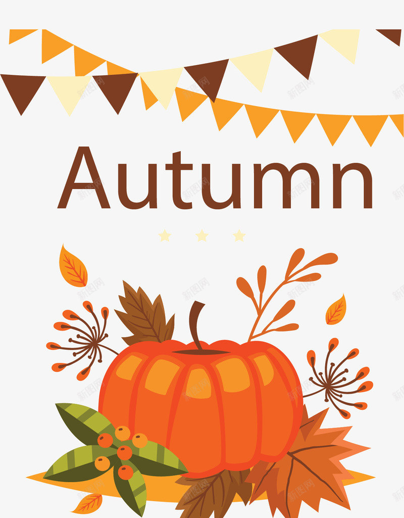 秋季丰收季的南瓜矢量图ai免抠素材_88icon https://88icon.com 丰收南瓜 丰收季 南瓜 矢量png 秋季 立秋 矢量图