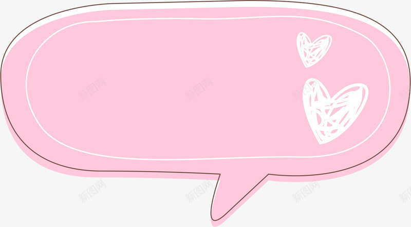 粉色对话框矢量图ai免抠素材_88icon https://88icon.com AI 卡通 对话框 心形 手绘 插画 爱心 粉红 粉色 线条 矢量图