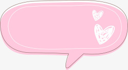 线条心形粉色对话框矢量图高清图片