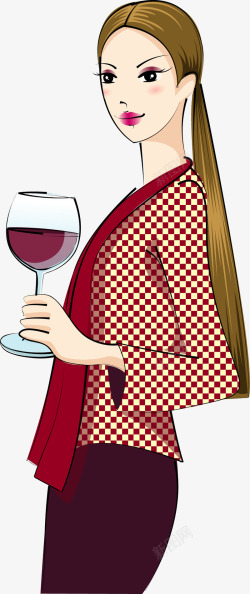 喝高的人拿着红酒的女人高清图片