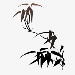 水墨竹子素材
