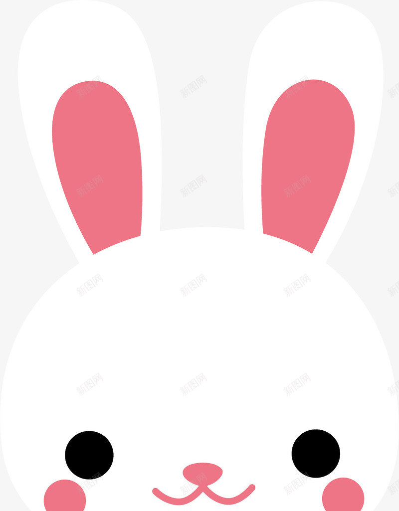 小兔子头像矢量图ai免抠素材_88icon https://88icon.com 兔年 动物 可爱 呆萌 宠物 小兔子 水彩 白色 矢量图