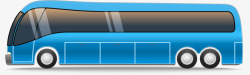 旅行团卡通蓝色卡通客运车高清图片
