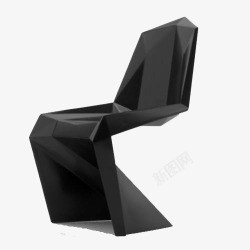 黑色方形拼接椅子素材