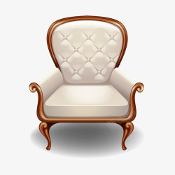 灰色的古典椅子家具素材