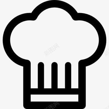 实用厨房小配件厨师帽图标图标