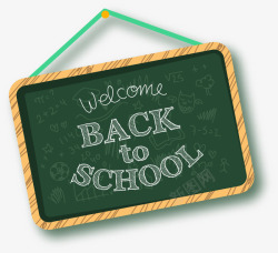 卡通学校黑板素材