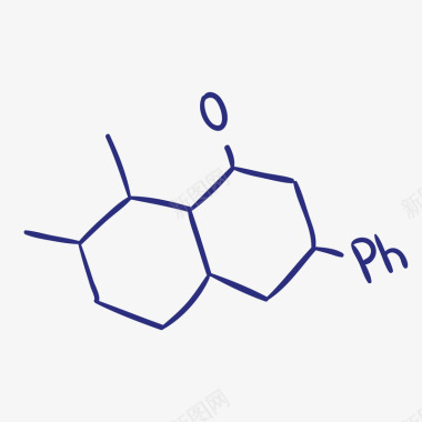 科技背景灰生物反应碳环图标图标