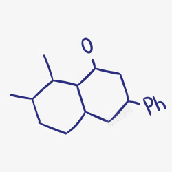 科技方程背景生物反应碳环图标高清图片