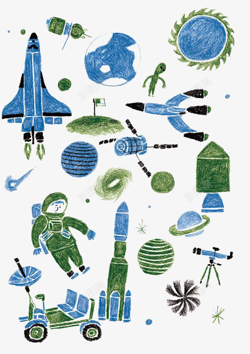 卡通太空飞船png免抠素材_88icon https://88icon.com 卡通 太阳 宇航员 手绘 插画 涂鸦 火箭 飞船