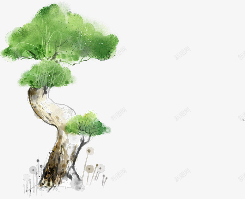 绘画绿色水彩松树png免抠素材_88icon https://88icon.com 松树 水彩 绘画 绿松树 绿色