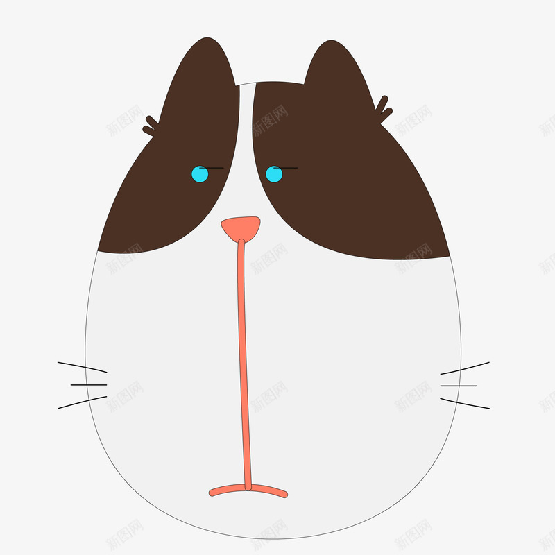 卡通猫咪的头像矢量图ai免抠素材_88icon https://88icon.com 动物设计 卡通 可爱 小猫 手绘 猫咪 矢量图