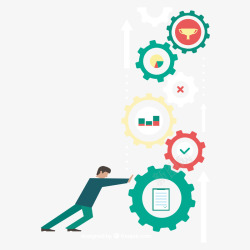 齿轮商务矢量图素材