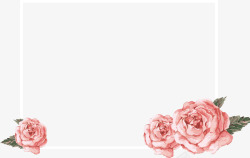 红色情人节玫瑰花框架素材