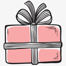 粉色礼物盒矢量图素材