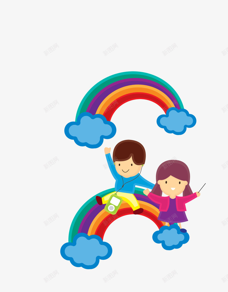 彩色创意坐在彩虹上的小朋友矢量图eps免抠素材_88icon https://88icon.com 创意 坐在彩虹上的小朋友 彩色小朋友 矢量小朋友 矢量图