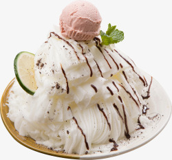 绿豆冰沙果酱沙冰冰淇淋高清图片