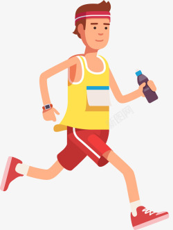 快速起跑的男人奔跑的男人人物插画高清图片