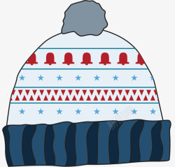 寒冷冬季蓝色帽子素材