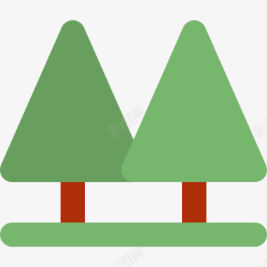 冬天松树森林图标图标