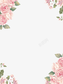 LOVE玫瑰花粉色情人节蘑菇框架高清图片