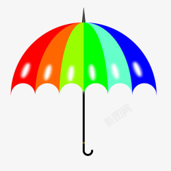 卡通彩色雨伞素材