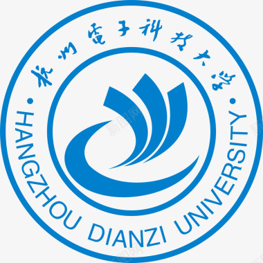 科技方块背景杭州电子科技大学logo矢量图图标图标