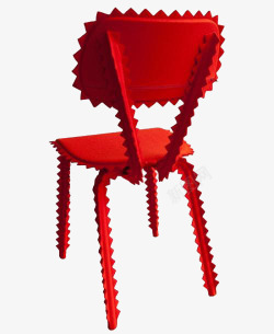 红色齿轮简约椅子素材