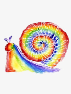 彩色蜗牛壳彩虹蜗牛高清图片