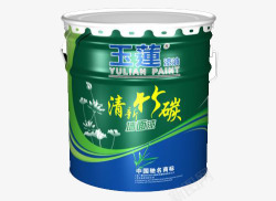 绿色竹碳油漆桶素材