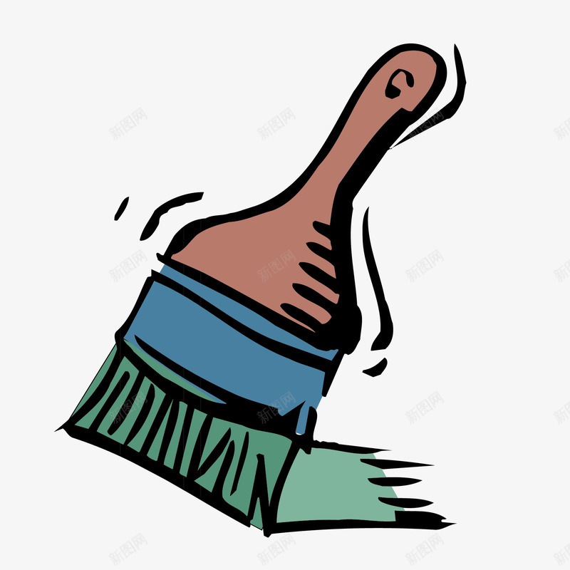 卡通油漆刷png免抠素材_88icon https://88icon.com 刷子 油漆 矢量卡通