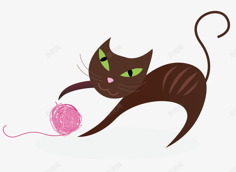 玩线球的猫咪png免抠素材_88icon https://88icon.com 动物 卡通 卡通猫咪 可爱 小猫 玩线球的猫 玩耍的猫
