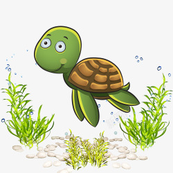 可爱乌龟乌龟卡通海洋生物海洋世界高清图片