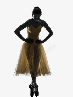 黄色芭蕾舞裙纱裙素材