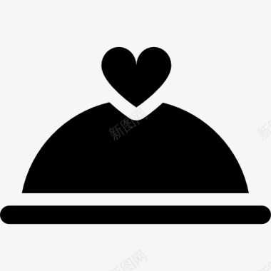 情人节心形背景晚餐图标图标