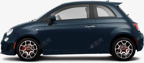 FIAT家庭轿车png免抠素材_88icon https://88icon.com 产品实物 家庭座驾 菲亚特汽车 蓝色车身 黑色车轮