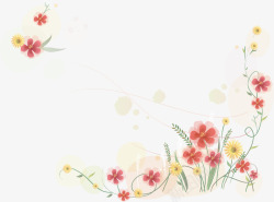 旅游节海报手绘花卉装饰高清图片