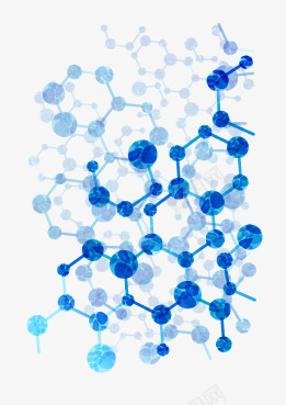 蓝色生物分子矢量图ai免抠素材_88icon https://88icon.com 生物分子 科技元素 蓝色科技 矢量图