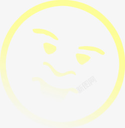 黄色卡通笑脸太阳素材