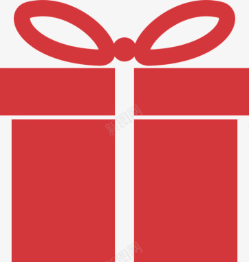 红色礼物盒图标图标