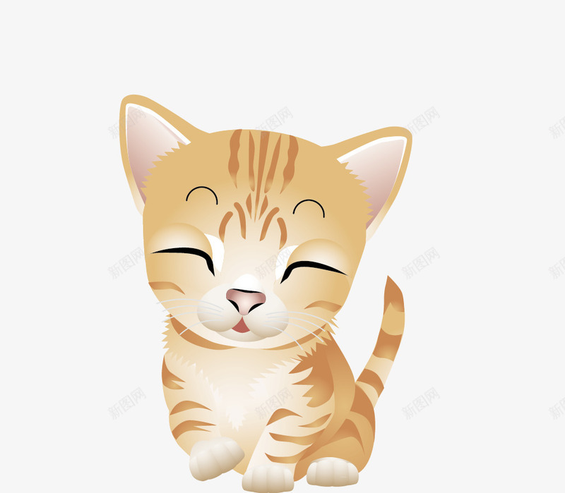 手绘卡通可爱小猫png免抠素材_88icon https://88icon.com 可爱小猫 小猫素材 手绘 手绘动物 手绘小猫