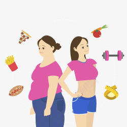 减肥对比图伤心的胖女孩高清图片