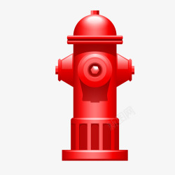 红色圆弧消防栓元素矢量图素材