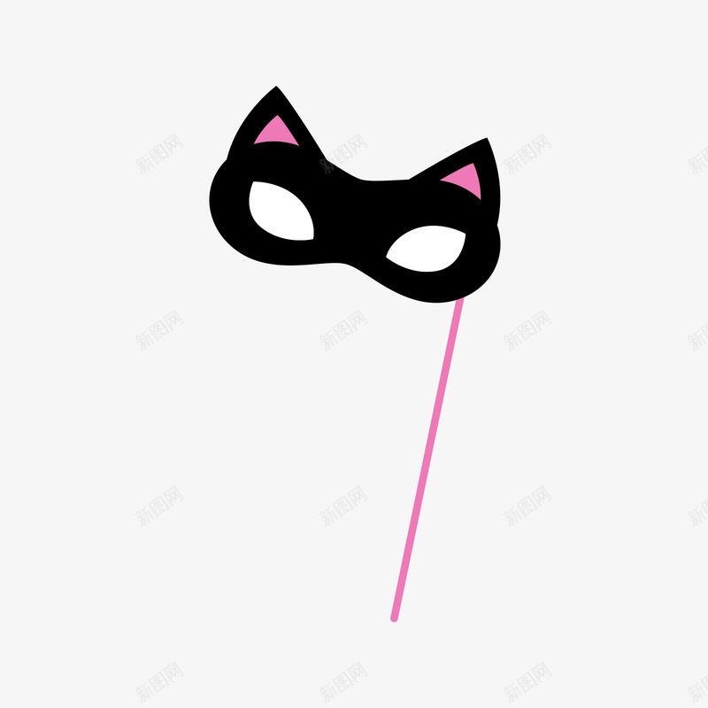 黑色小猫面具矢量图ai免抠素材_88icon https://88icon.com 小猫 小猫面具 矢量面具 装饰 面具 黑色 矢量图