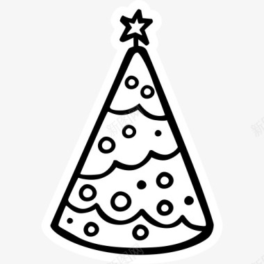 庆典圣诞节放假方树新的一年的手图标图标