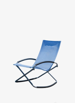 蓝色沙滩椅素材
