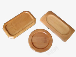 三个竹子茶垫素材