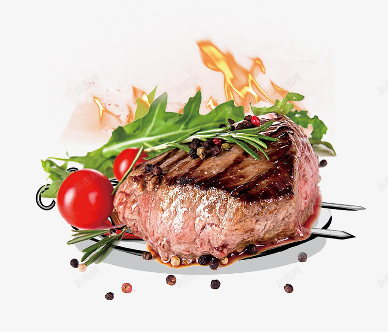 美味牛排烧烤插画psd免抠素材_88icon https://88icon.com 叶子 插画 水果 火焰 烤肉插画 烧烤 牛排 美味 蔬菜