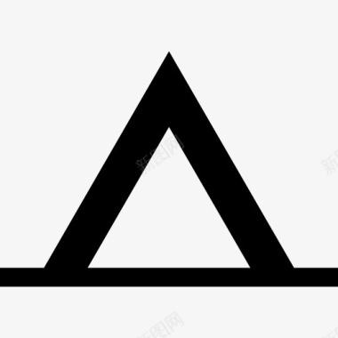 森林三角形帐篷图标图标
