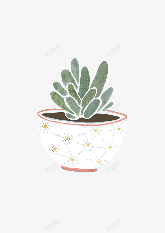 盆栽png免抠素材_88icon https://88icon.com 卡通 多肉 家居 手绘 插画 文艺 植物 清新 盆栽